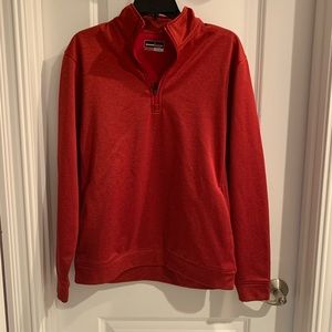 Red quarter zip